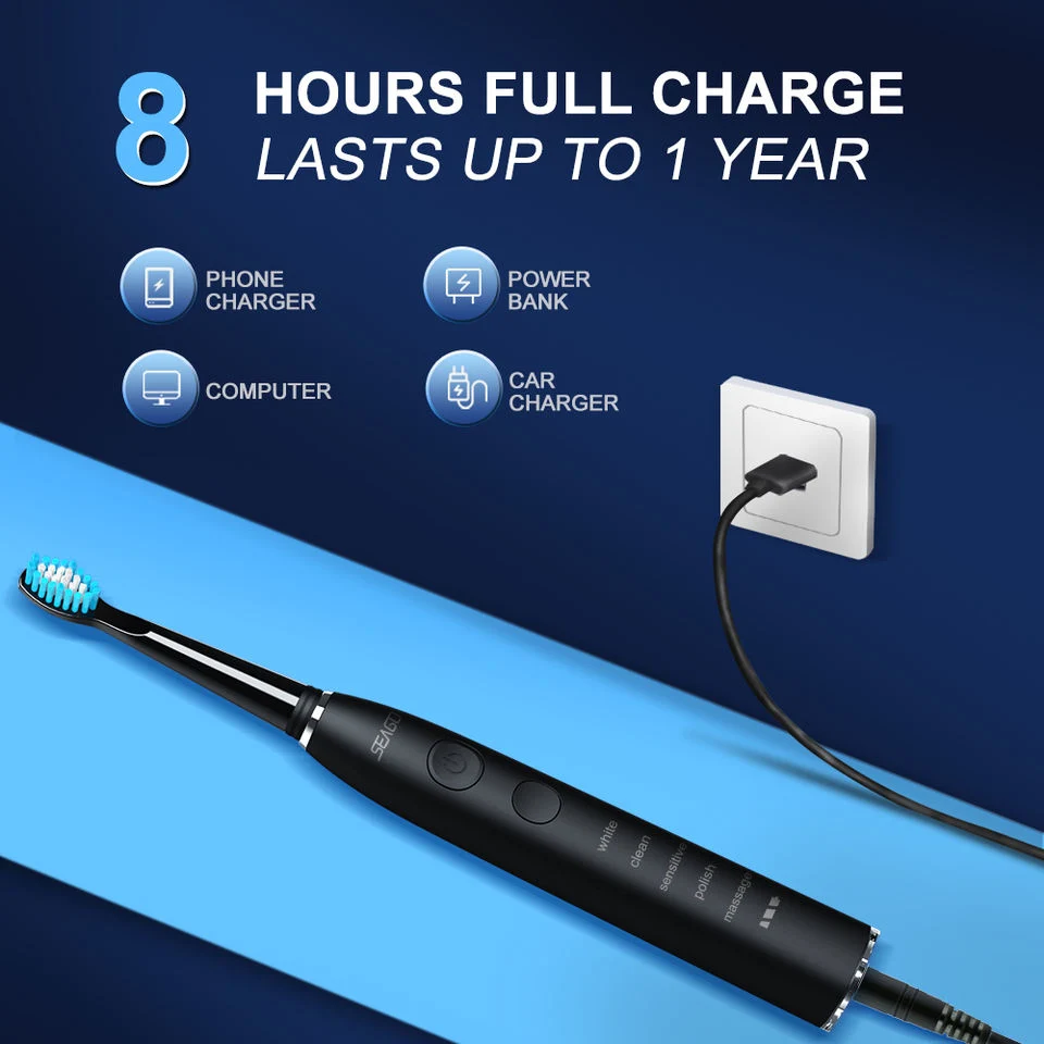 5 Brushing Mode Long Lasting Dental Oral Rechargeable Sonic Technology Travel Electric Toothbrush Electric