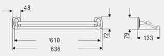 Bathroom Accessories Xt-6032X610mm Stainless Steel Bathroom Sets Towel Bar