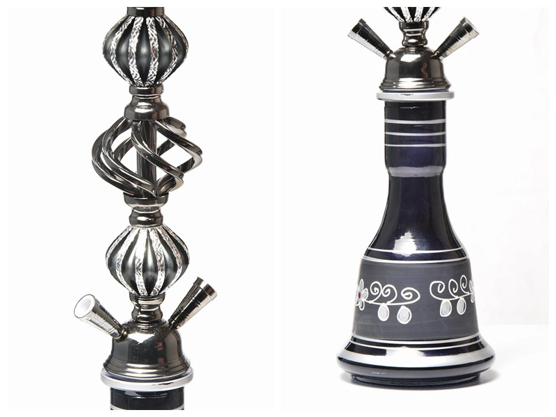 الجملة 2 خراطيم قاعدة الزجاج Hookah Chicha Shisha تعيين الليل مقهى النادى هوتبينج للمرح