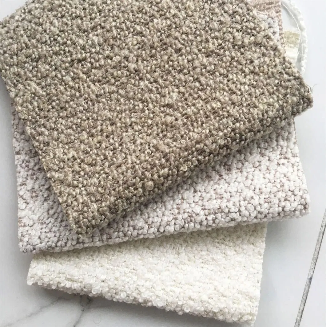 Nice Color Ivory White Boucle Fabric for Home Textiles