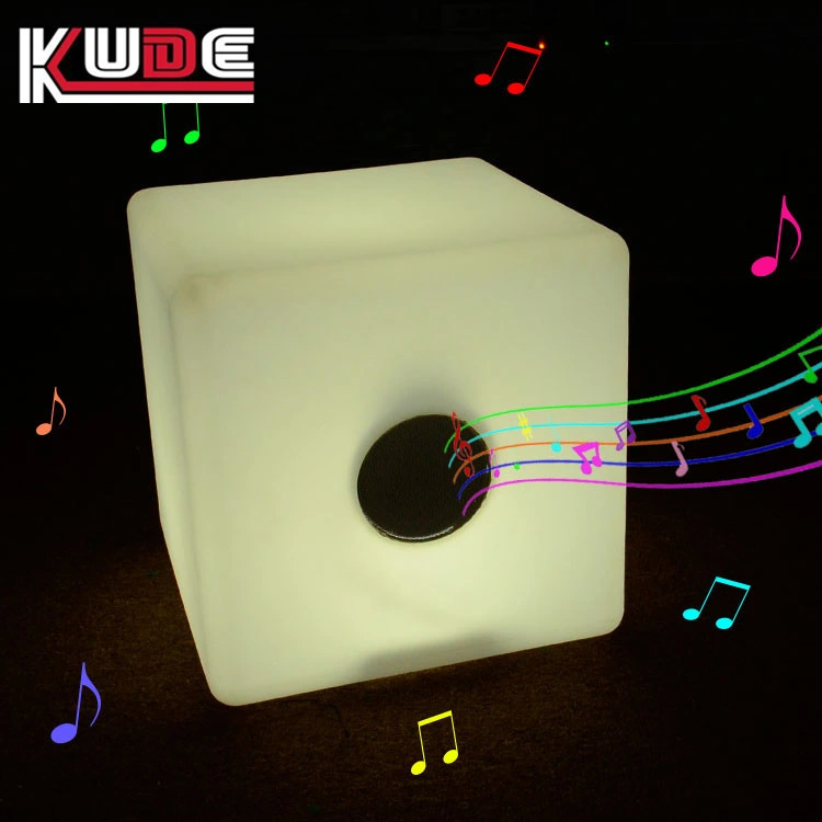 LED Illuminated Sound Sensitive Cube Bluetooth Design Glow in The Dark Bluetooth