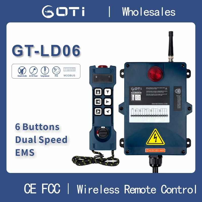 Universal Gt-Ld06 Substitute F24-6D Industrial Radio Remote Control AC/DC Wireless Control 12V 18-440V for Crane