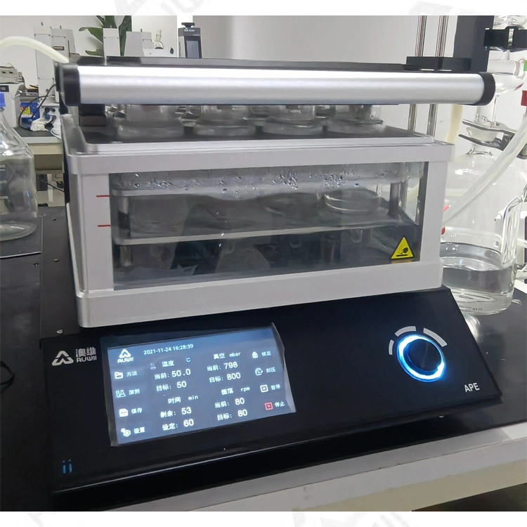 Evaporador paralelo High-Throughput sistema con pantalla LCD