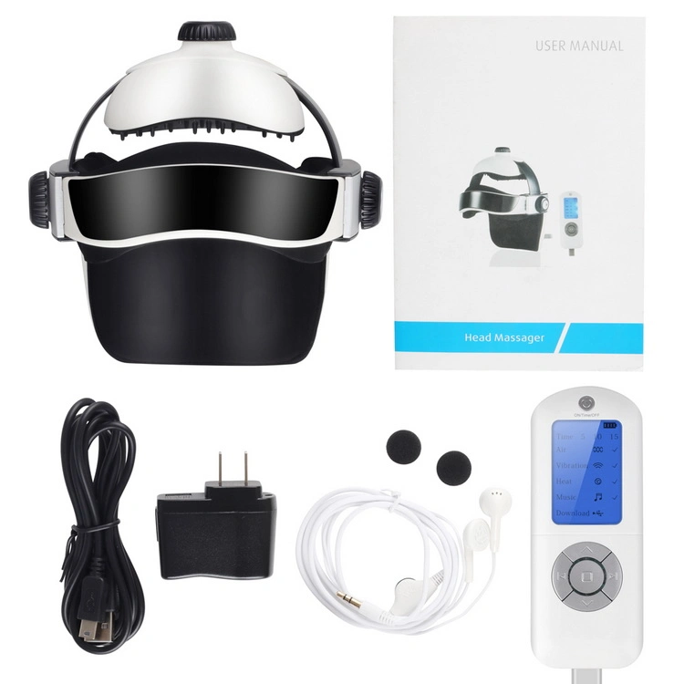 Elektrische Dual Vibration Automatische Luftdruck Kopf Massager Helm Kopf Massage