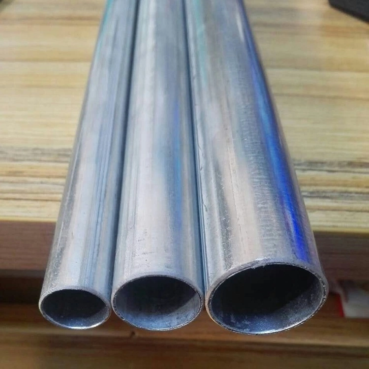 ERW MS tubo de aço pré-galvanizado / tubo de gi redondo Estrutura do tubo na fábrica de Tianjin