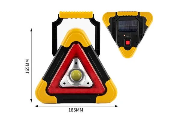 Solar Durable Multi Function Work Light Car Warning Triangle Lamp