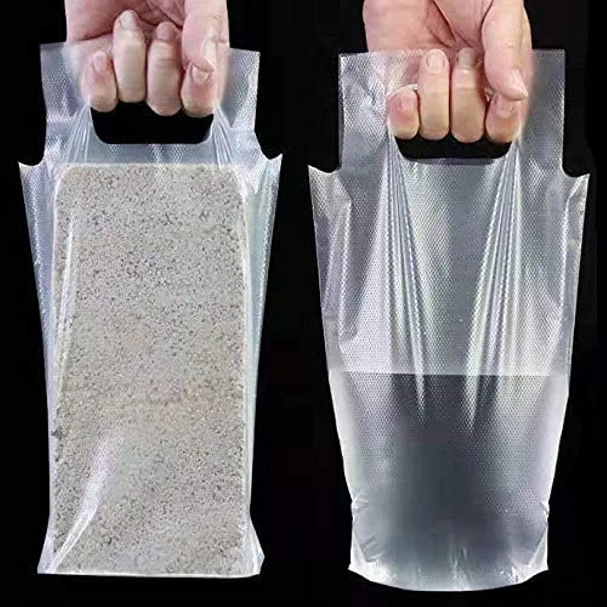 Clear Drink Cup Plastic Bags, Take Away Pouch Packaging Bags for Coffee/Juice/Tea