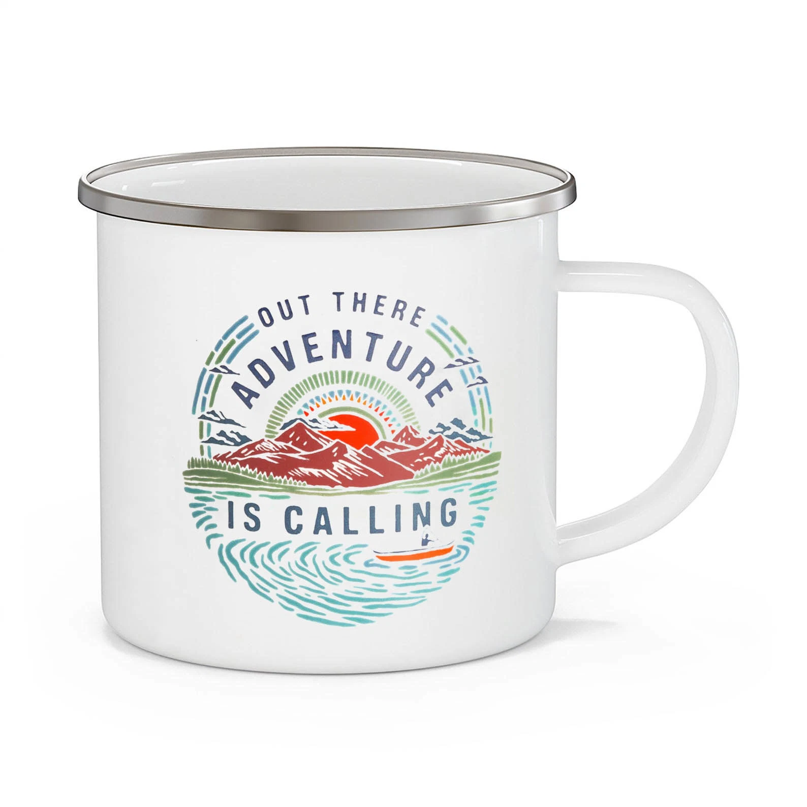 Custom Sublimation 300ml Enamel Mugs Coffee Cup Camping Mug Outdoor Cup with Logo S/Srim