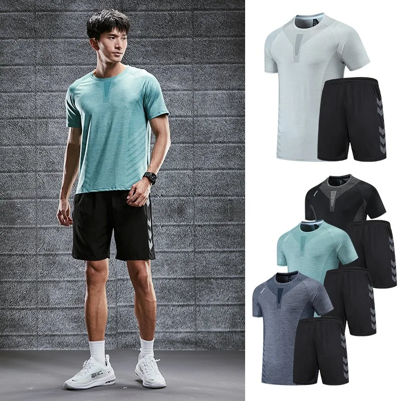 Custom Design Jogging Suits Cool Breathable Shirts and Shorts Running Fitness Tracksuit Sportswear for Men
