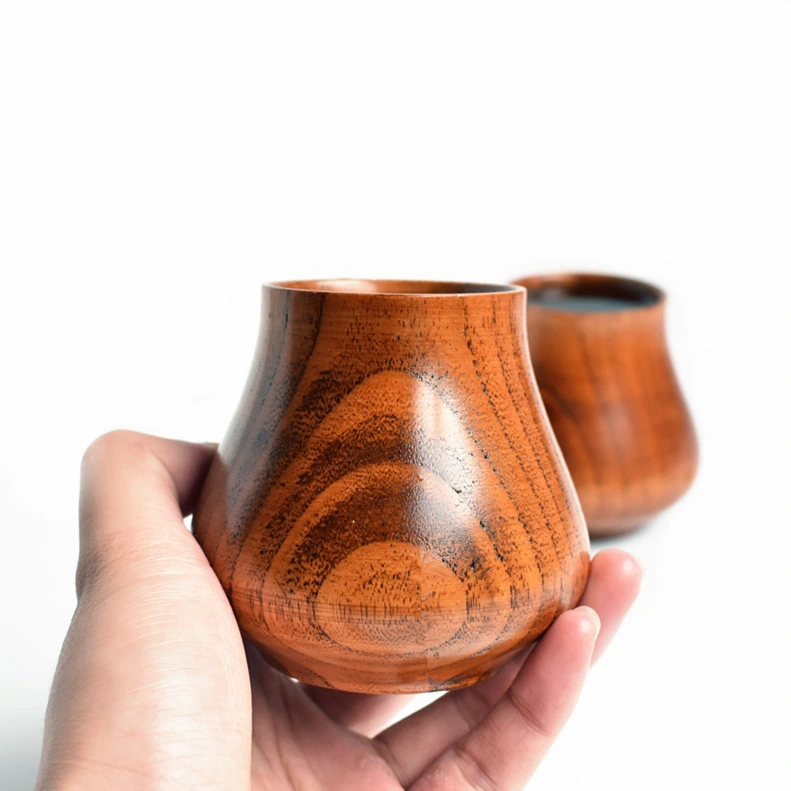 5cm Height Eco Friendly Wooden Jujube Handmade Natural Wine Cup