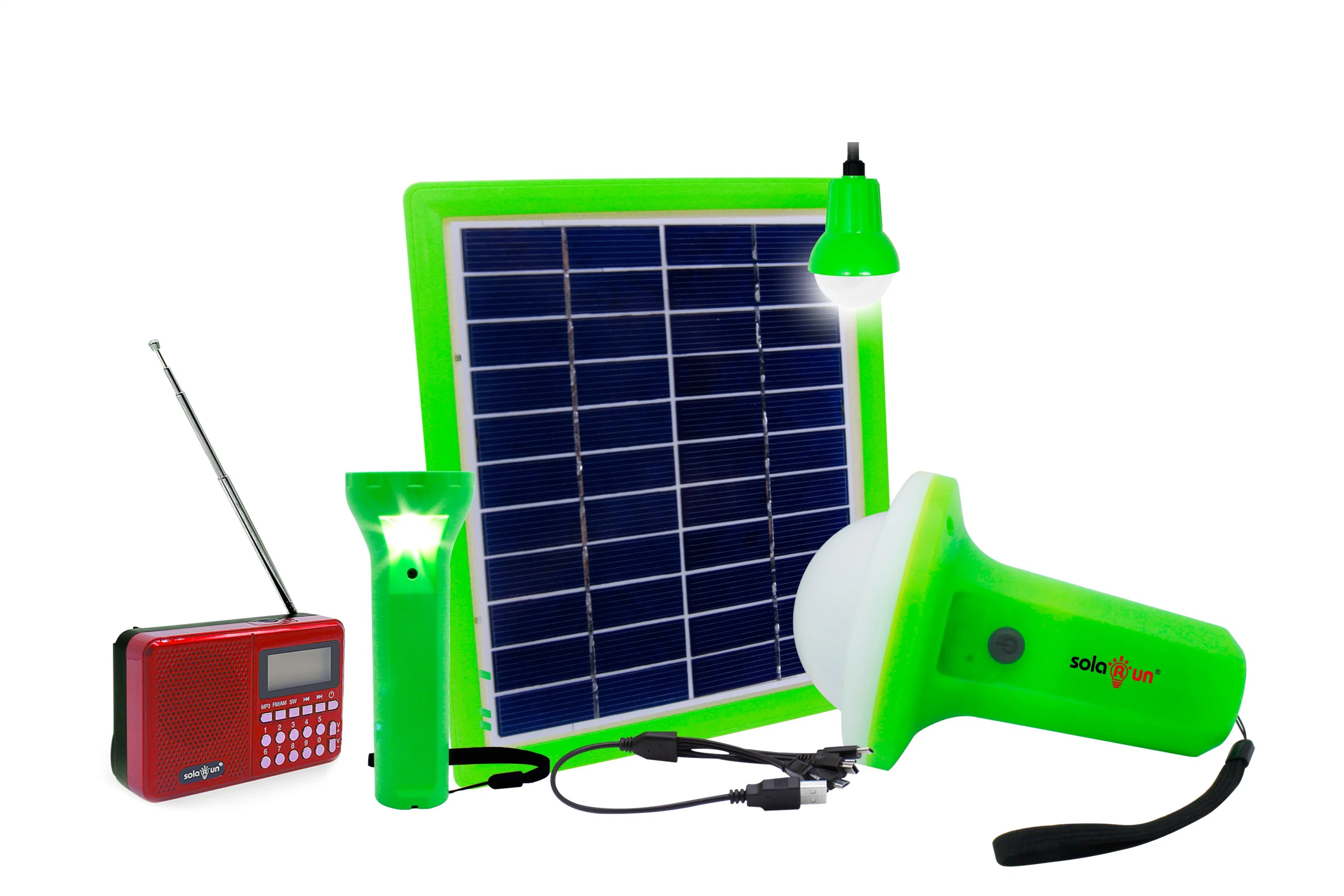 Portable Solar Lighting Kit for Indoor and Outdoor Use