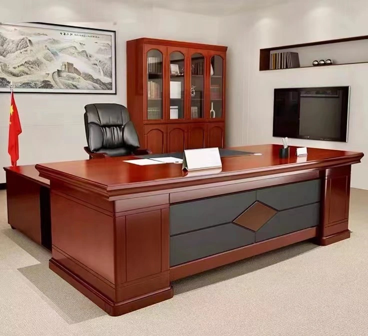 مصنع أثاث المكاتب مكتب فاخر مكتب تنفيذي للرئيس من الألياف اللوحية المتوسطة