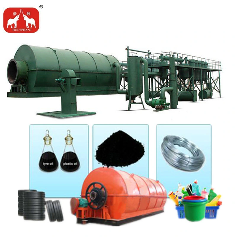 3-12t/D Waste Plastic Rubber Waste Tire Recycling Machine