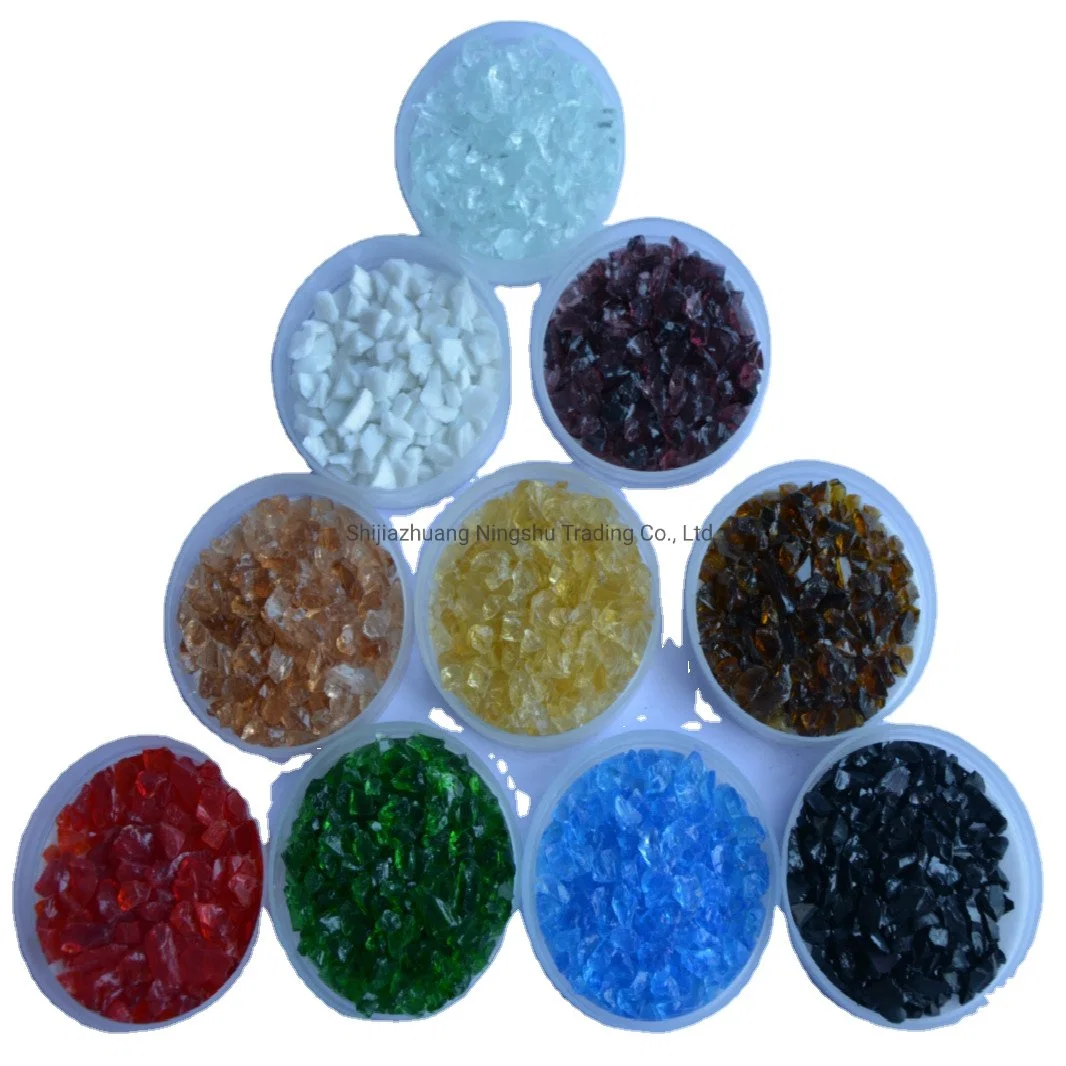 Tempered Crystal Glass Rocks Colored Glass Chunk for Counter Top Coating