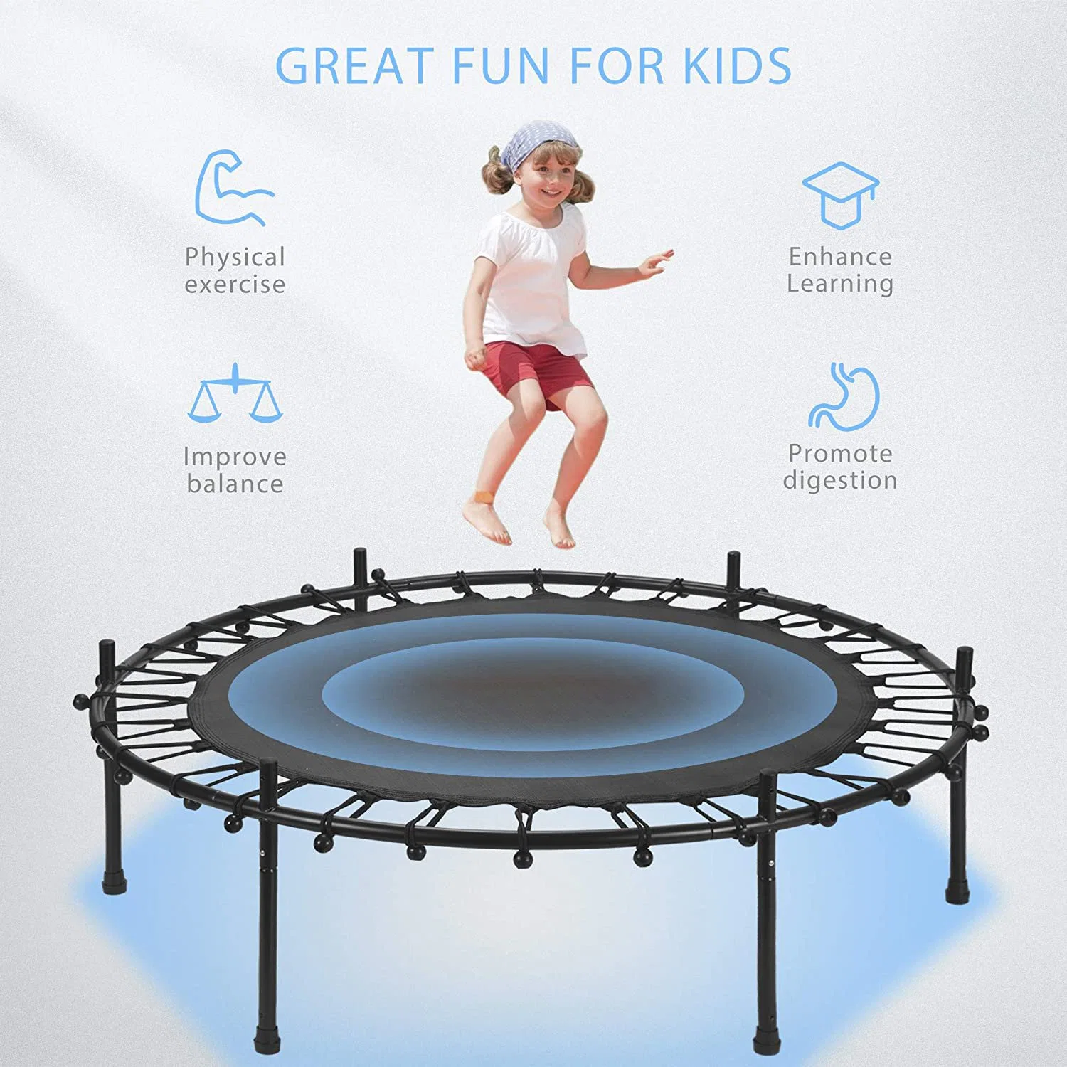 12 FT Large Outdoor Trampoline with Safety Net for Kids Fitness and Enjoy