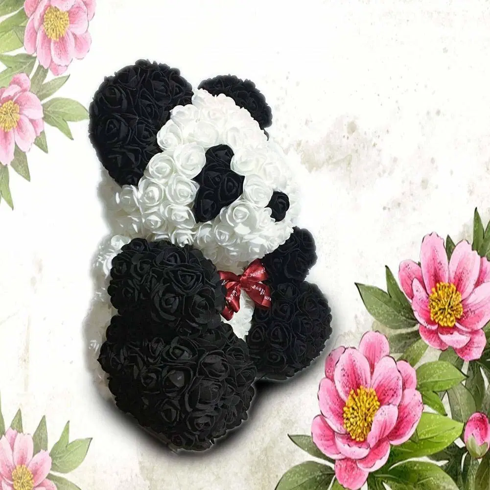 Festival for Children Artificial Flower Forever Rose Flowers China Treasure Foam Rose Panda