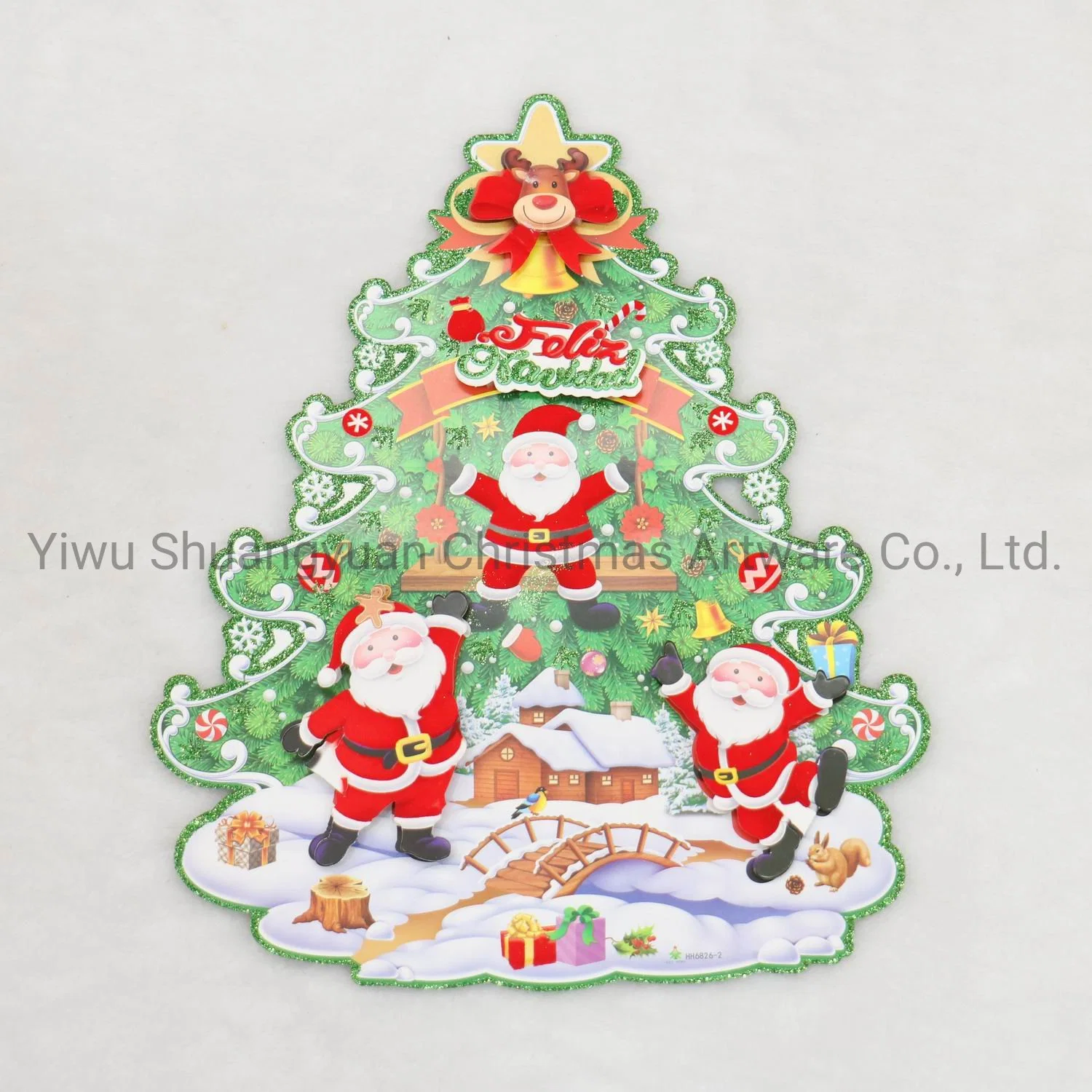 47cm Kt Board Santa Christmas Paper Santa Christmas Window Sticker&#160;