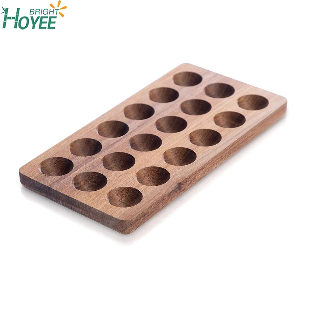 Egg Tray - Rustic Wooden Egg Holder for 18 Eggs