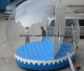 Bola de nieve transparente inflable para decoración de Navidad