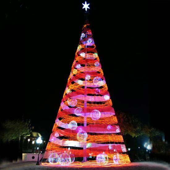 Künstliche Spirale im Freien kommerzielle beleuchtet großen Riesen Weihnachtsbaum für Anzeige Des Stadtzentrums