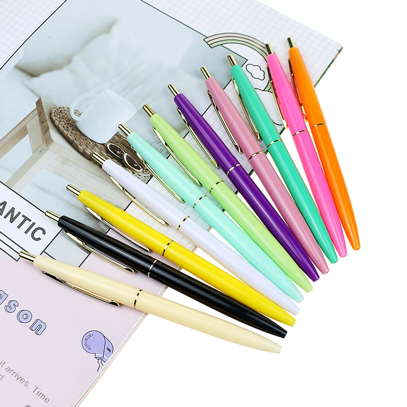 Promotional Colorful Plastic Ball Pen with Custom Logo for Office