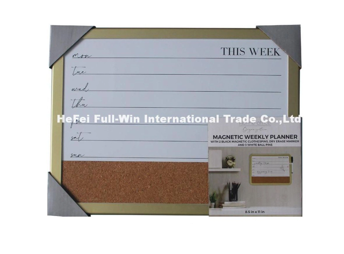 Office Magnetic Weekly Agenda Borad Cork Board Customized Designs for Planning with Pins