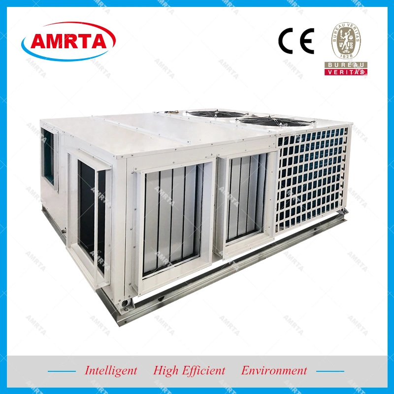 20tr Inversor horizontal / vertical Unidad de techo de refrigeración libre Aire acondicionado unitario refrigerador refrigerado por aire con economizador/ recuperación de calor/ Ventilador de enchufe EC