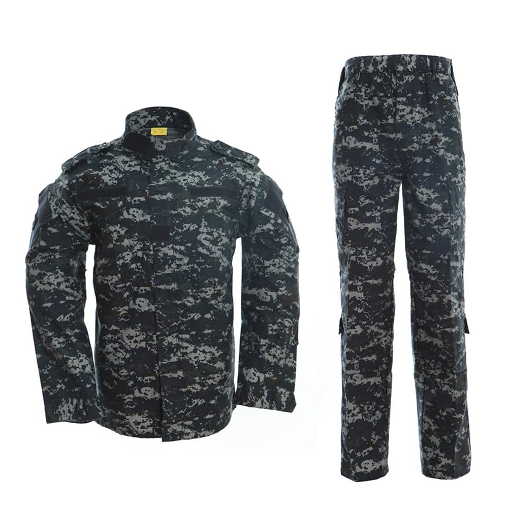 Uniformes tactiques pour hommes Combinaison de combat universelle de l'armée Camouflage Bleu marine Ribstop Uniforme de garde de sécurité de style militaire