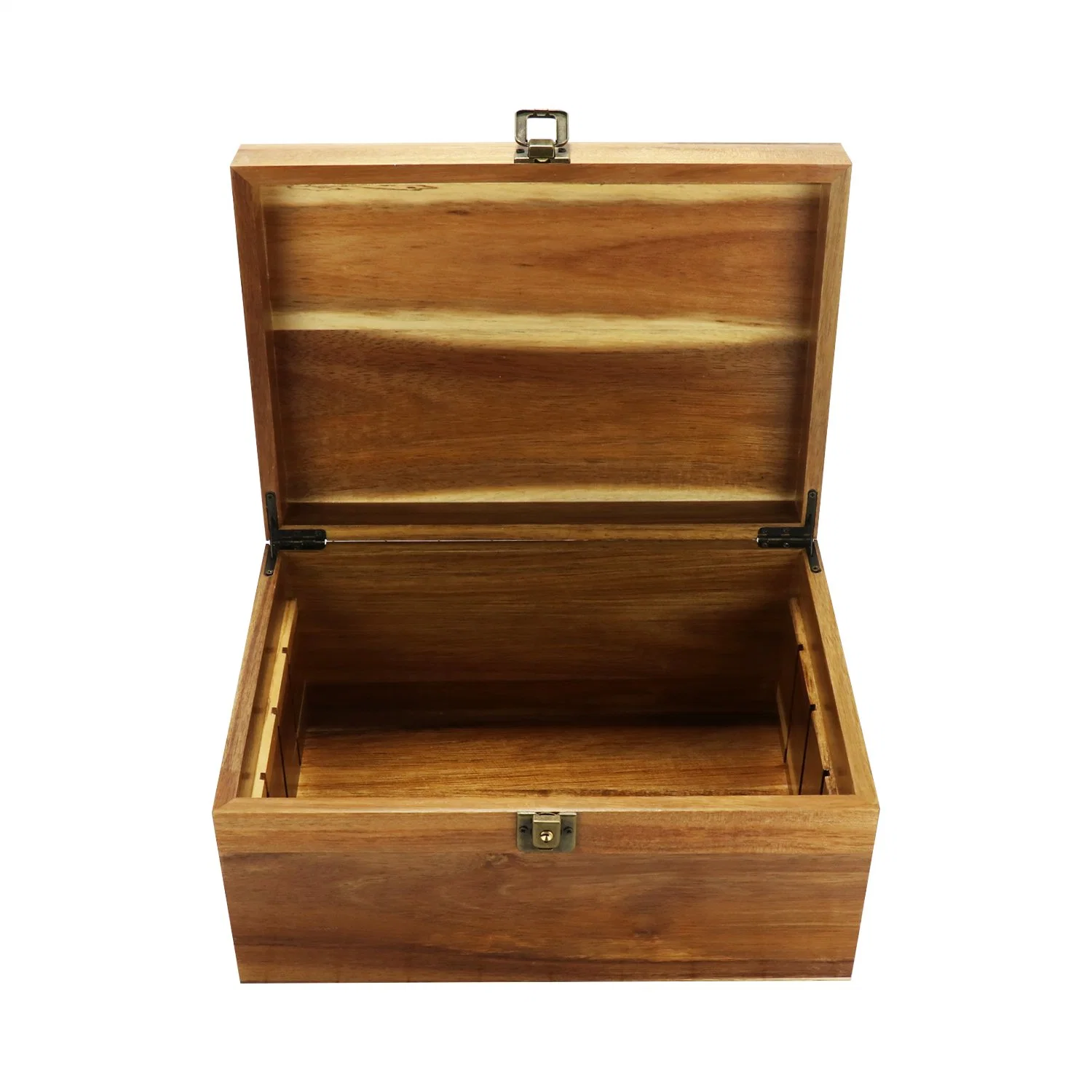 Hand-Crafted Premium grandes de Madera La madera de acacia Keepsake pecho cajas de almacenamiento decorativos