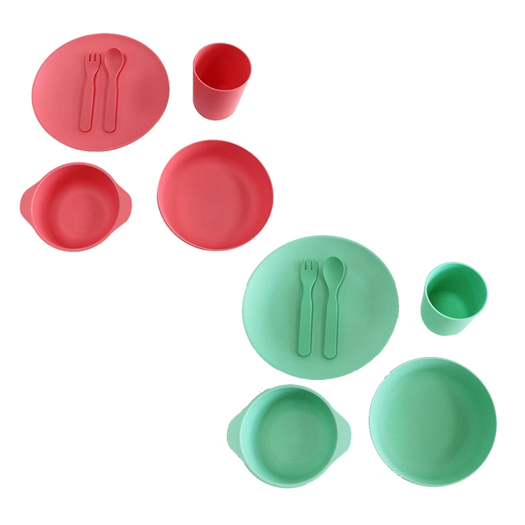 Custom Logo Dinner Set Reusable Plant Based PLA Tableware Dinnerware Set for Party Picnic Set