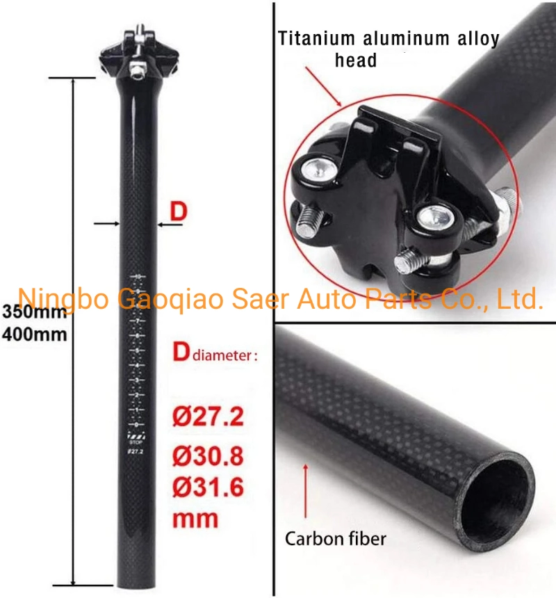 Full 3K Carbon Bicycle Seatpost Fiber Superlight Titanium MTB Road Bike Seat Post Parts 27.2/30.8/31.6mm