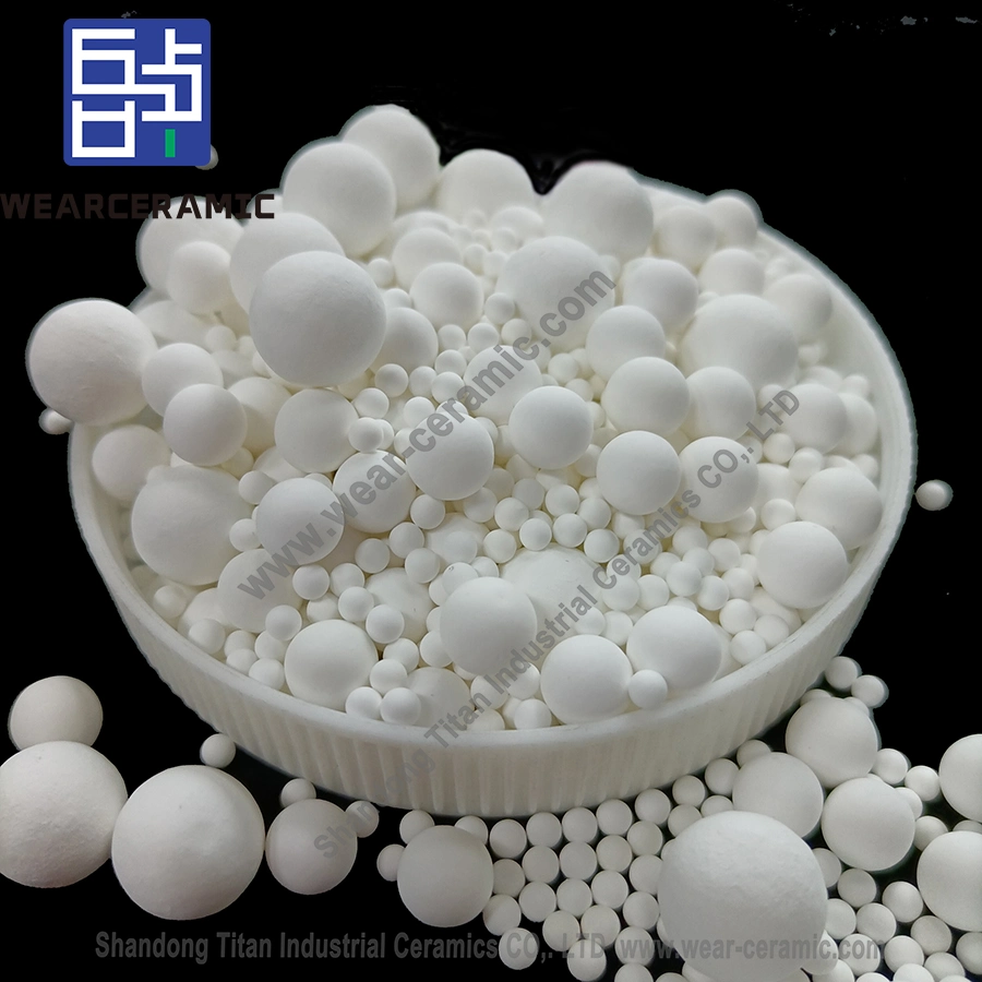 مواد دعم Alumina Ceramic Filler Ball Alumina Catalyst بحجم 10 مم للصناعة الكيميائية