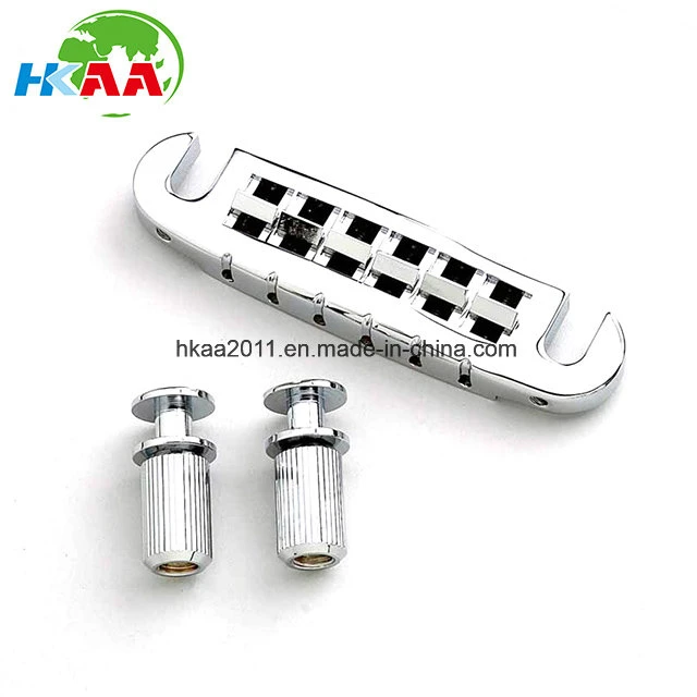 OEM Custom CNC Machining Acoustic Electric Guitar Bridge, Aluminum Guitar Bridge with Chrome Finish