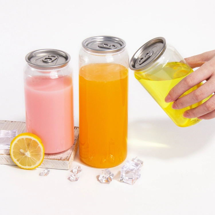 New Empty 250ml 330ml 450ml 500ml 550ml 650ml Transparent Plastic Bottle Cans for Soft Drinks