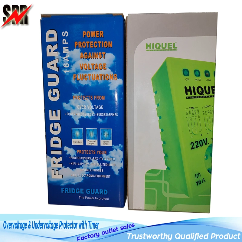 Hiq-Es-16 16A 3500W 220V/230V 50Hz protector contra sobretensiones y baja tensión con temporizador