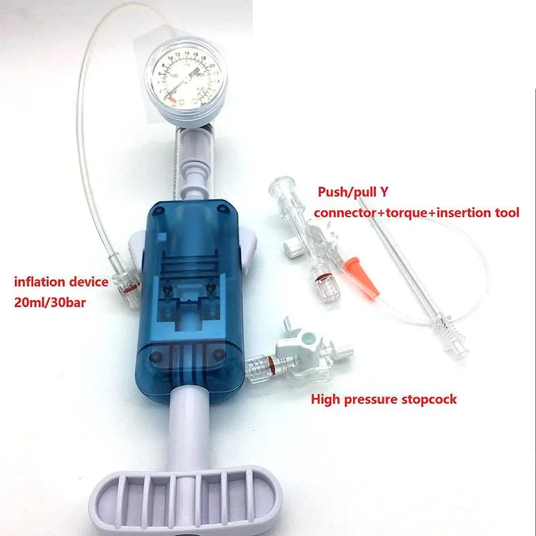 Accesorios para angiografía Tipo desechable médico PTCA inflado de globos Fabricación de dispositivos