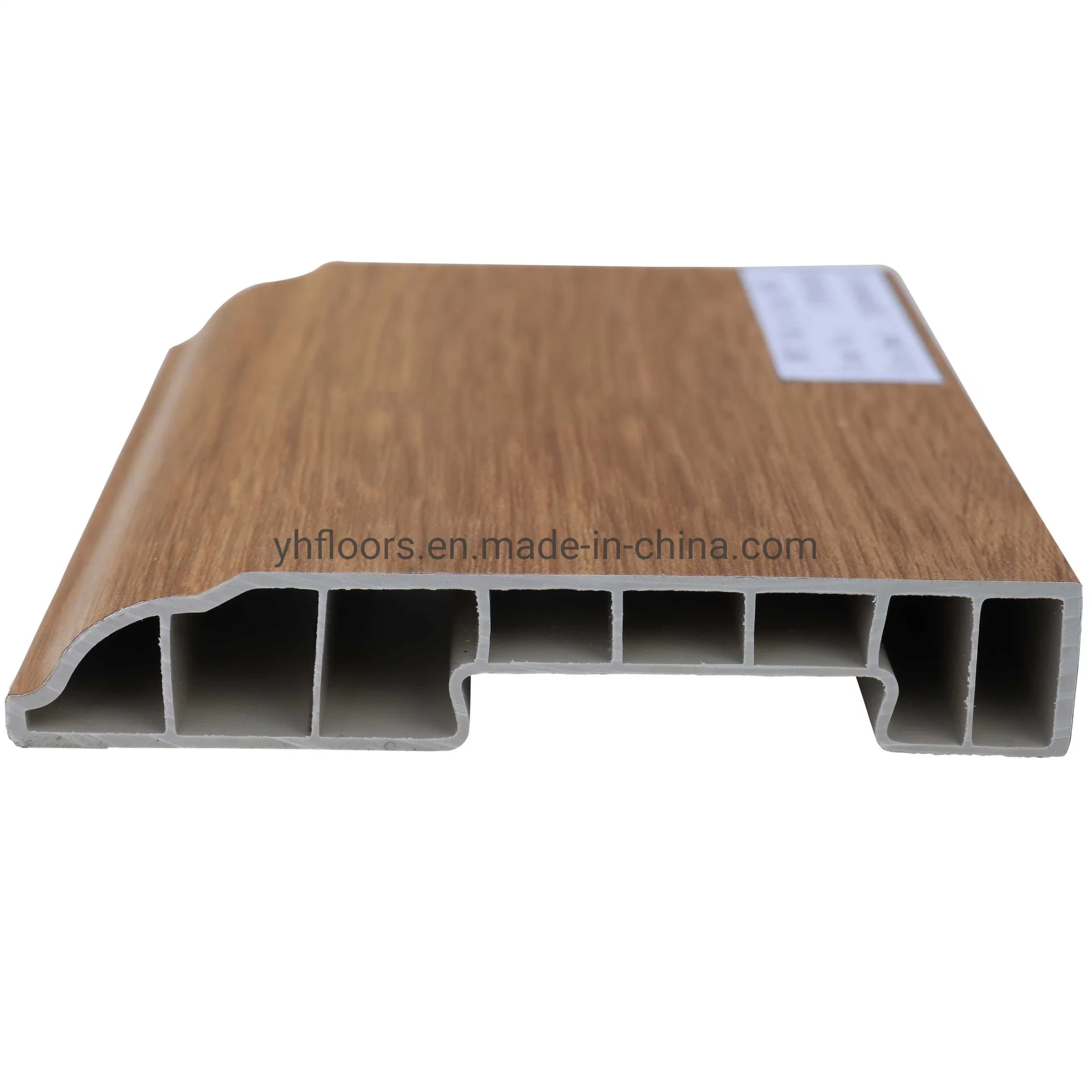 High Gloss UV Wood Pine Decorative PVC Plastic Flooring Wall Skirting Board