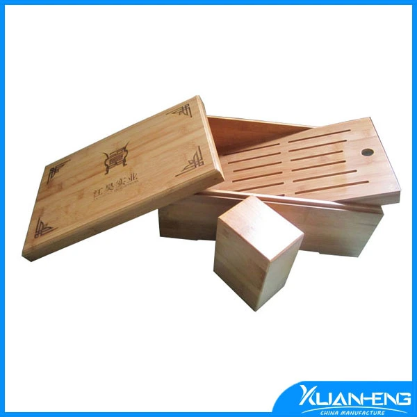 Sublimation Luxury Extra Large Custom Wooden Tea Box with Clear Windows