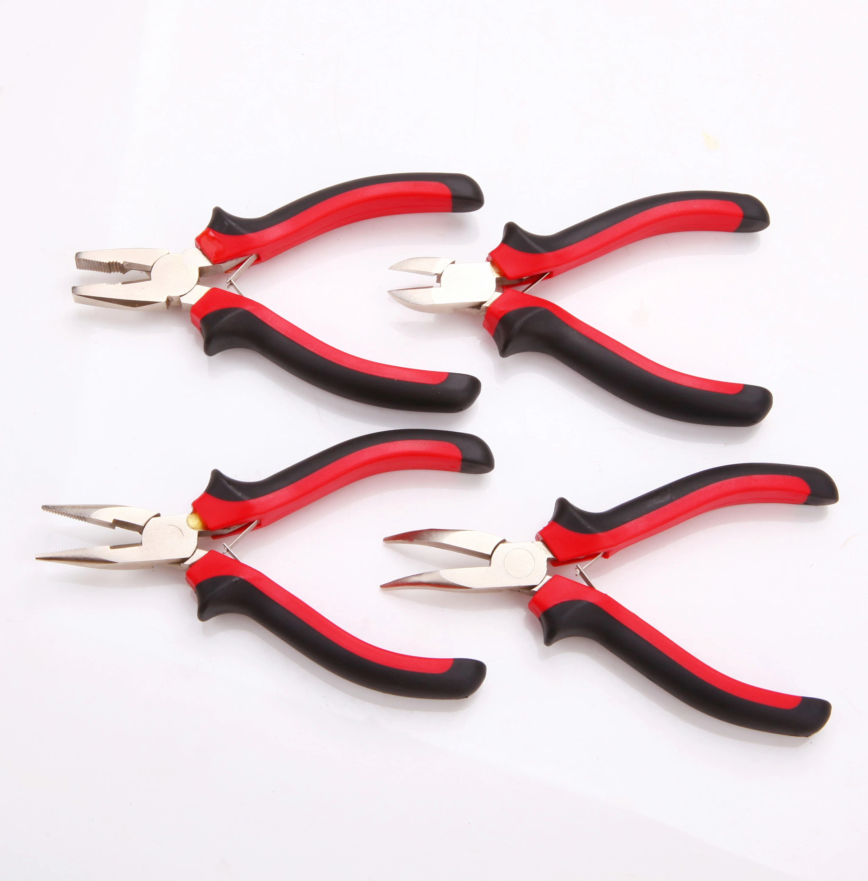 Professional Mini Pliers, Hand Tools, Hardware Tools, CRV or Carbon Steel, Dipped Handle, PVC Handle, Polish, Nickel Plated, 4.5", 5", 5.5"