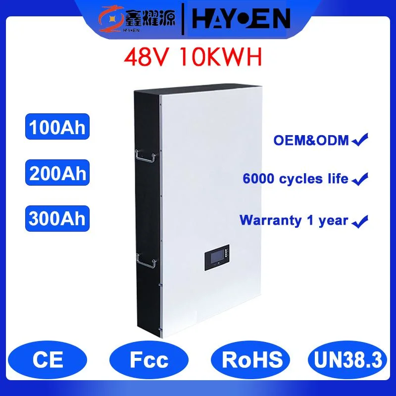 Grade a 48V 51.2V100ah 150ah 200ah 300ah Wall-Mounted Battery Pack