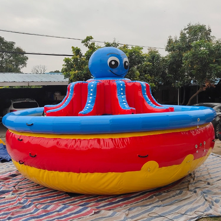 Round Shape Colorful Octopus Inflatable Flying Disco Boat for Water Sports