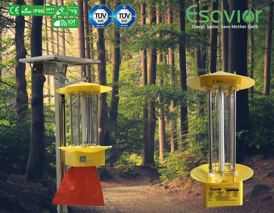 Solar Electrical pesticidal Utensil/Pest Killer Lamp 15W/IP66/CE/RoHS/ISO9001/ISO14001/TÜV-Sud Zertifikate/Farm Equipment/8+ Jahre Batterielebensdauer/320~680nm