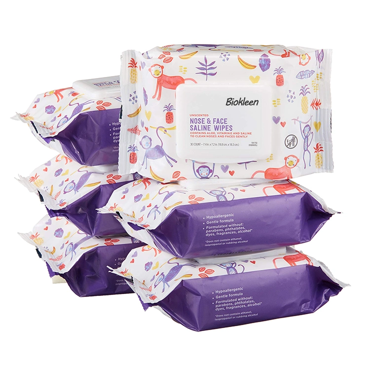 Lingettes pour bébé en tissu échantillon gratuit lingettes pour peau sensible lingettes pour bébé Emballage individuel sans alcool