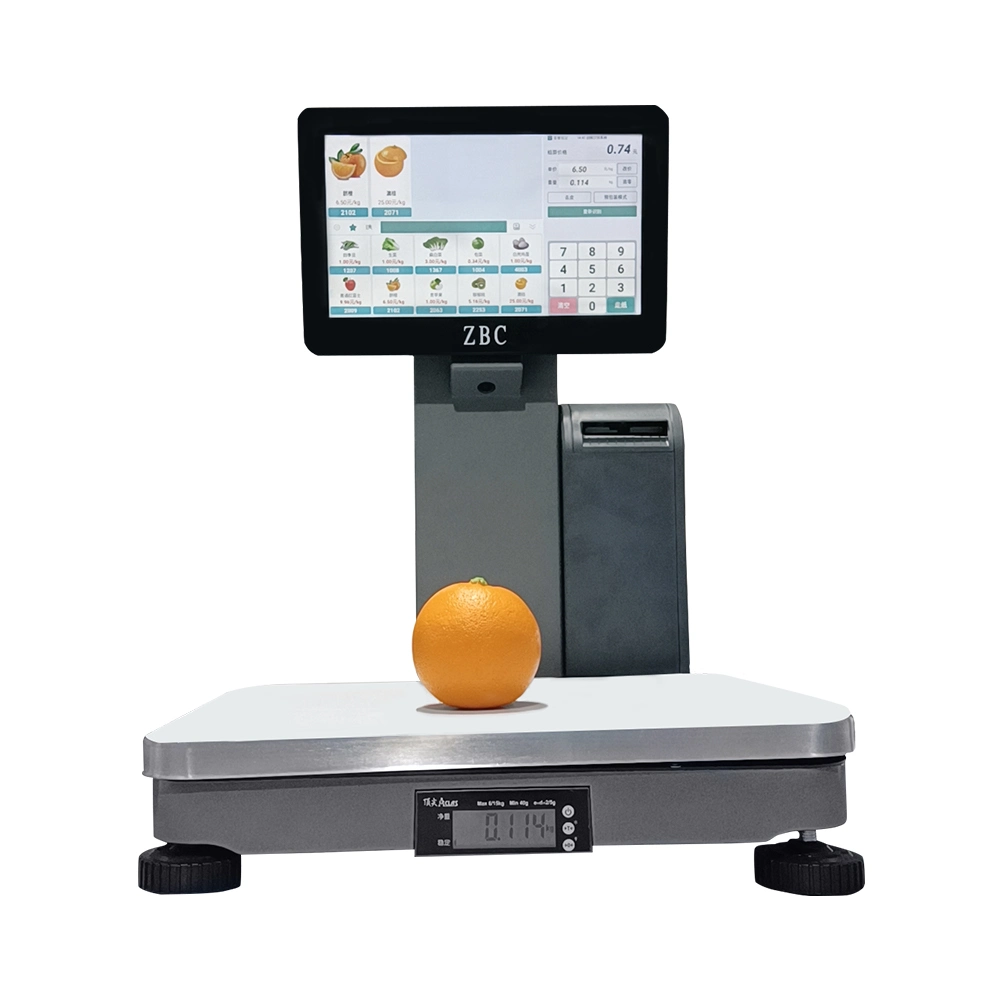 All in One Pos System with Intelligent AI Scale with Thermal Printer barcode scanner For Supermarket Cashier