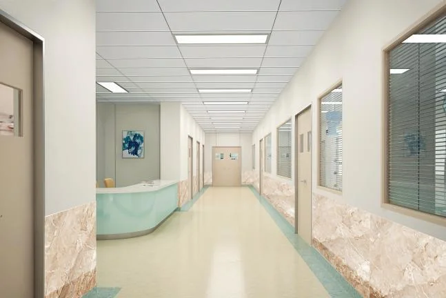 Factory Direct Sale Nrc 0.9 Acoustic Fiberglass Ceiling Panels Fireproof Ceiling Tiles for School Medical System