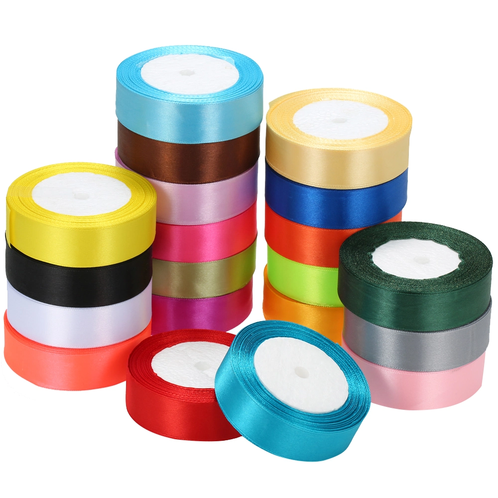 Manufacturer Wholesale/Supplier Ribbon Satin, 2cm Drak Green Single Face Satin Gift Ribbon