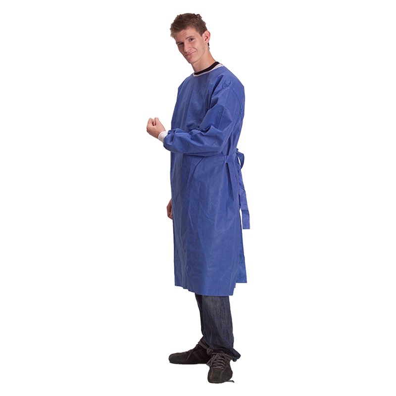 Disposable Non-Woven Short Sleeves Surgical Gown/Isolation Gown Protective Clothing