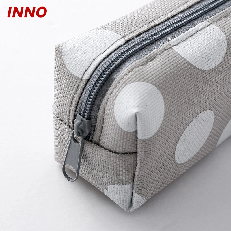 Korea Style Inno Brand R044 Simple Creative Canvas Pencil Case Student Zipper Box Custom Color Logo Eco-Friendly