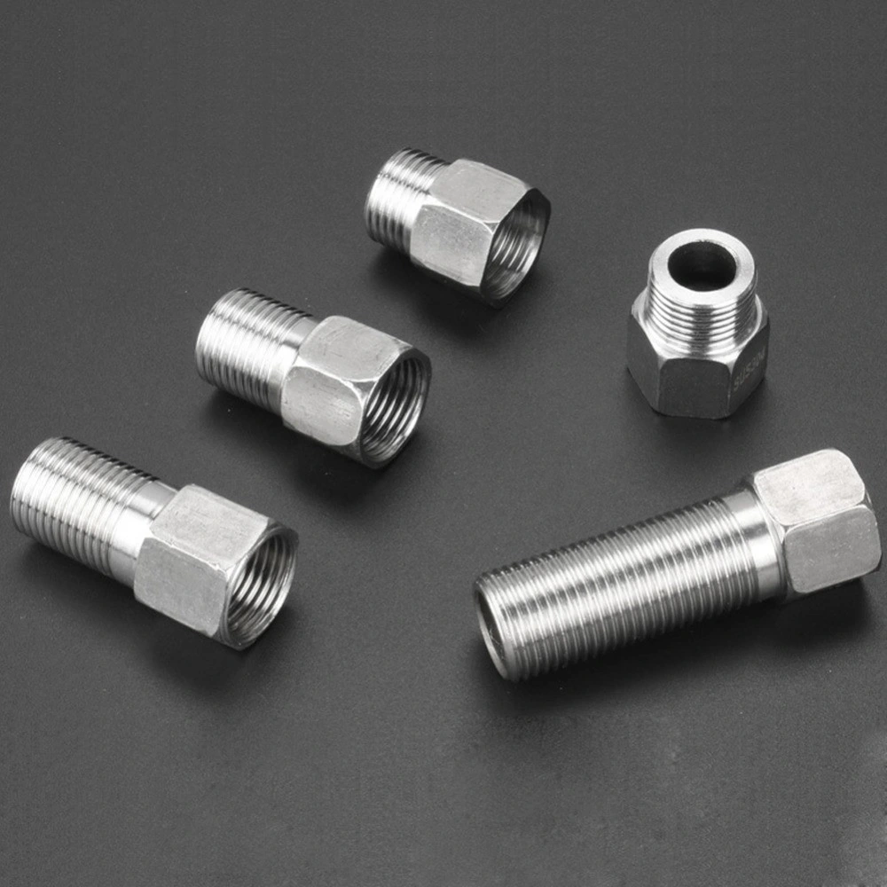 Garden Stainless Steel 1/2" 3/4" 1" Thread Reducing Straight Connector Water Tap Plumbing Fittings