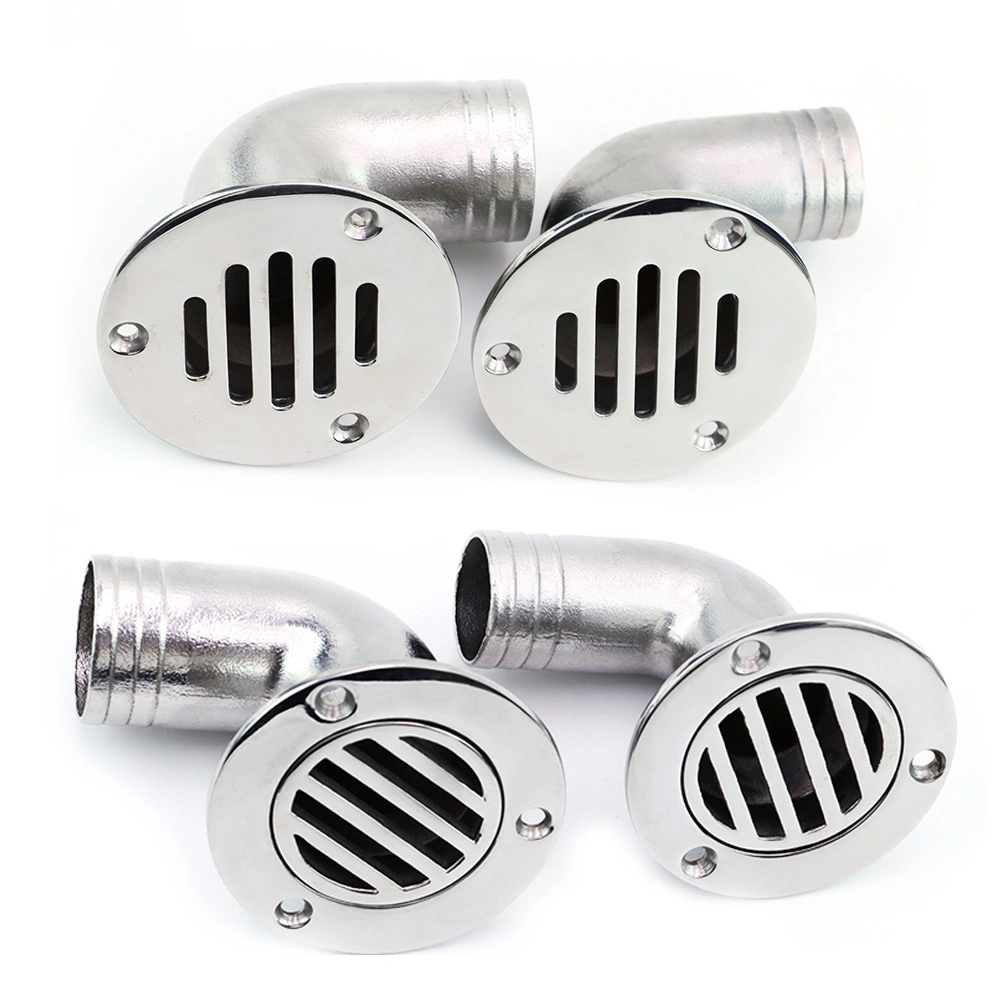 Marine Stainless Steel 316 Boat Deck Floor Drain 90 Degree Boat Floor Drain Fitting Deck Drainage System